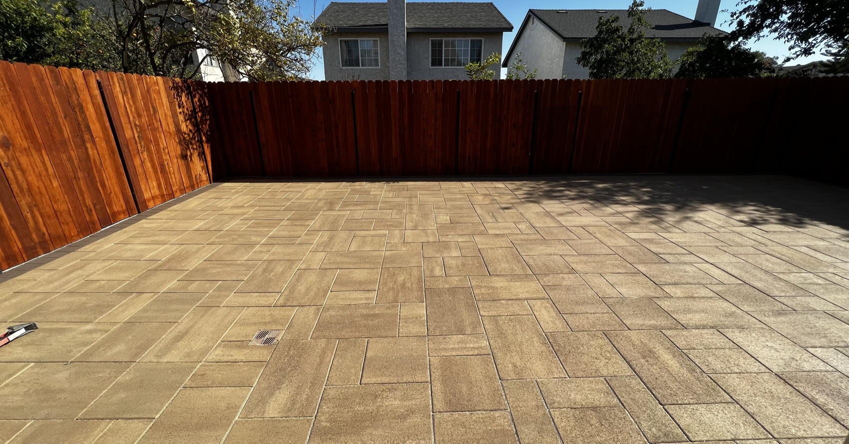 Full paver backyard patio